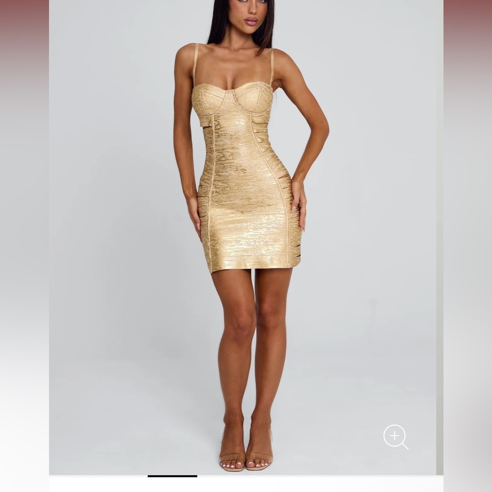 Elegant Gold Mini Dress